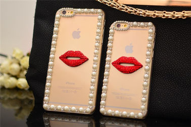 （ダイヤモンド DIY のかわいく赤い唇） Iphone6 4.7 5S インチの携帯電話の箱の袋